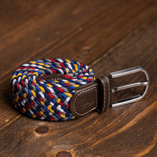 Swole Panda Woven Belt in Rainbow Zigzag