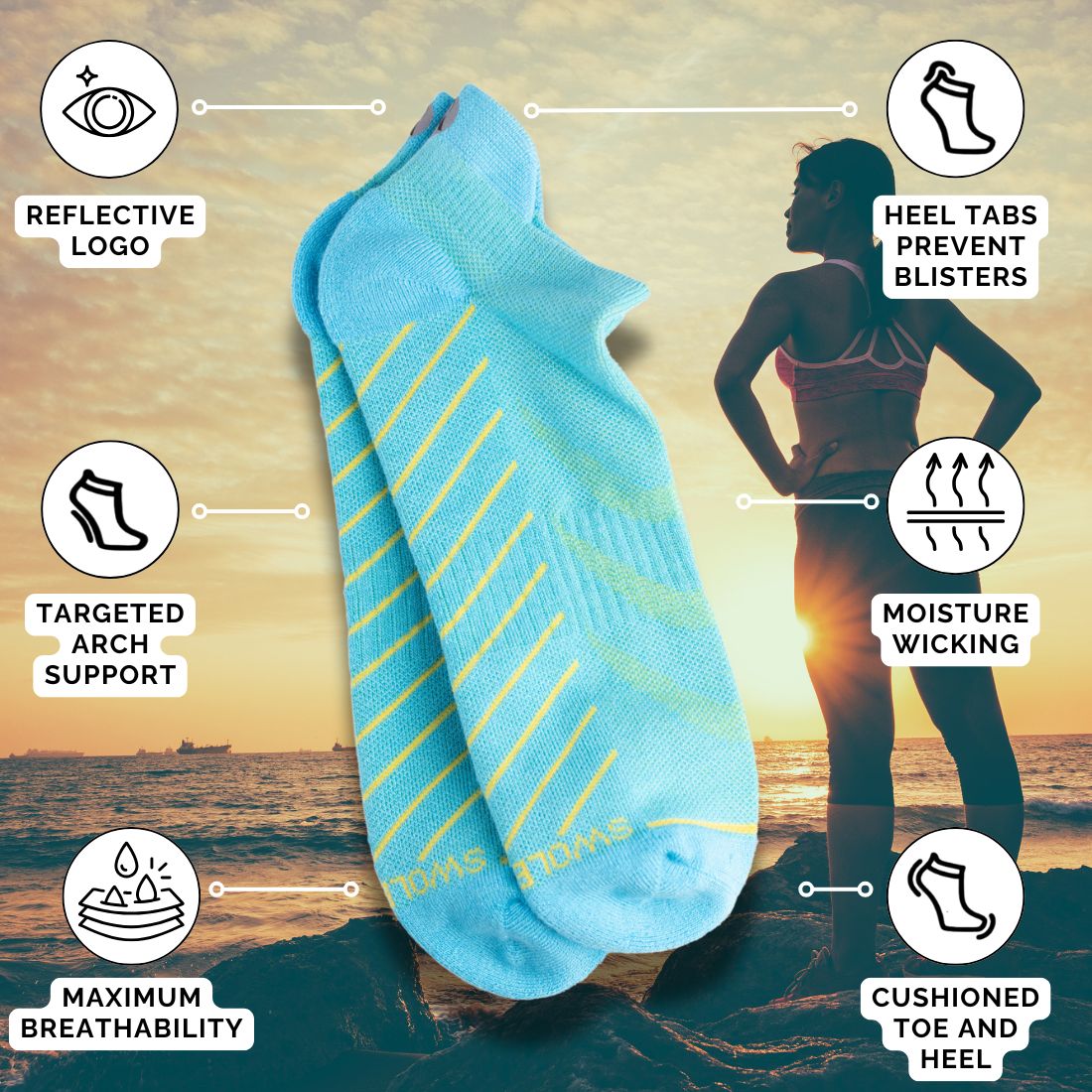 Performance Trainer Socks – Blue