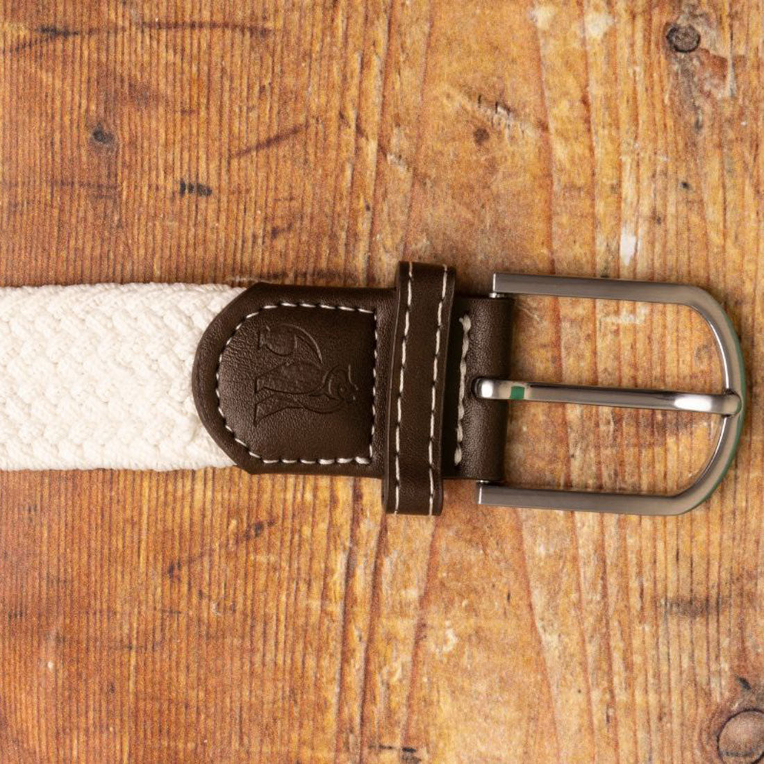 Swole Panda Recycled Woven Belt in Cream