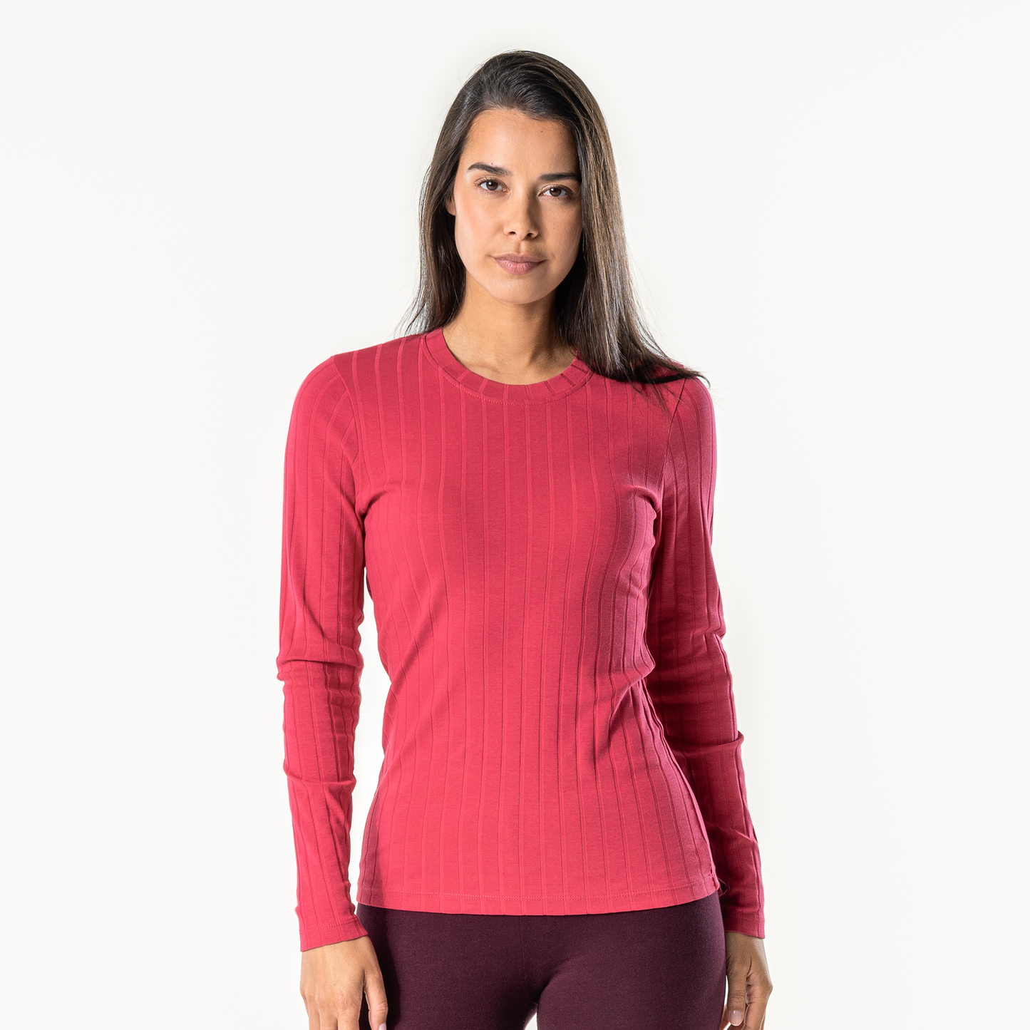 Organic Cotton Ribbed Long Sleeve T-Shirt – Womens