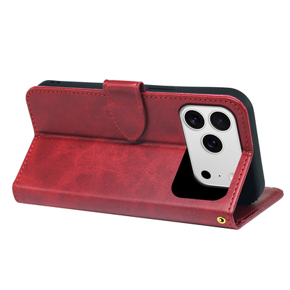 iPhone 17 Series Book Flip Case Leather Wallet