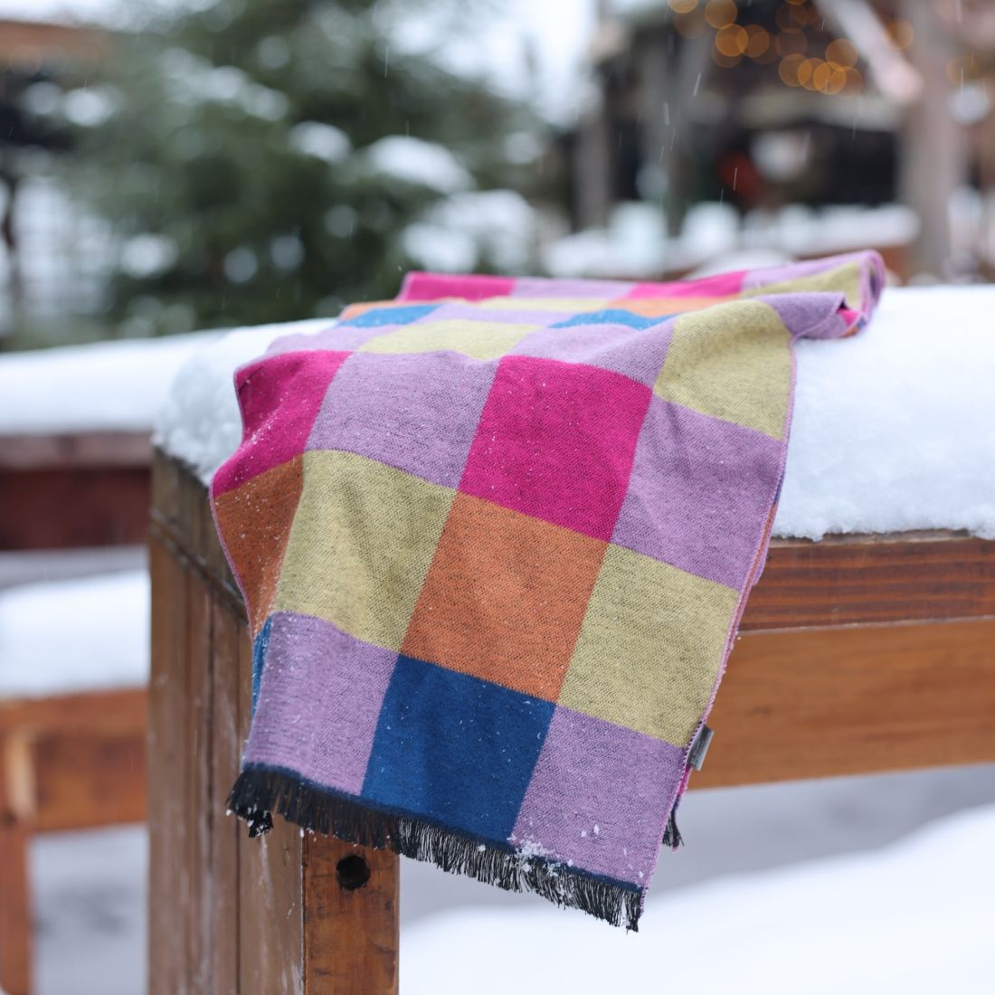 Bamboo Scarf – Bright Check