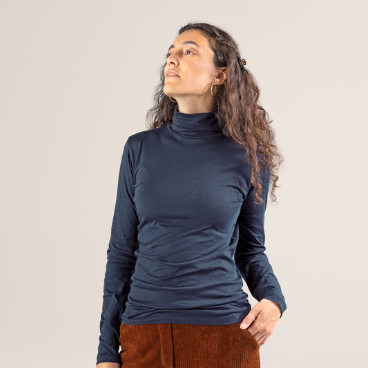 Organic Cotton Turtleneck T-Shirt – Womens