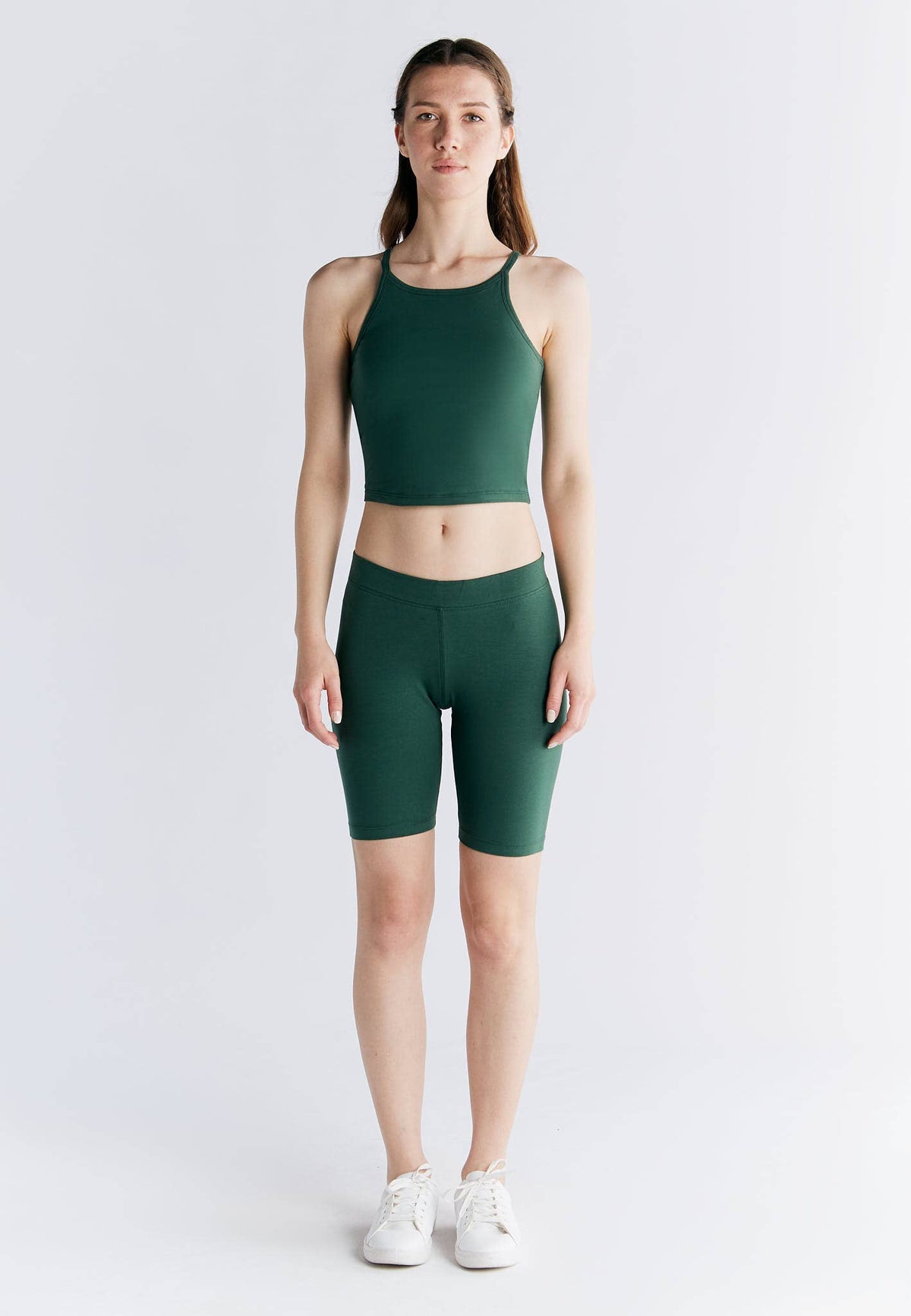 Organic High-Waisted Stretch Shorts for Women