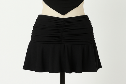 Summer Pleated Skirt Set - Y2K Two-Piece Camisole - Bascora