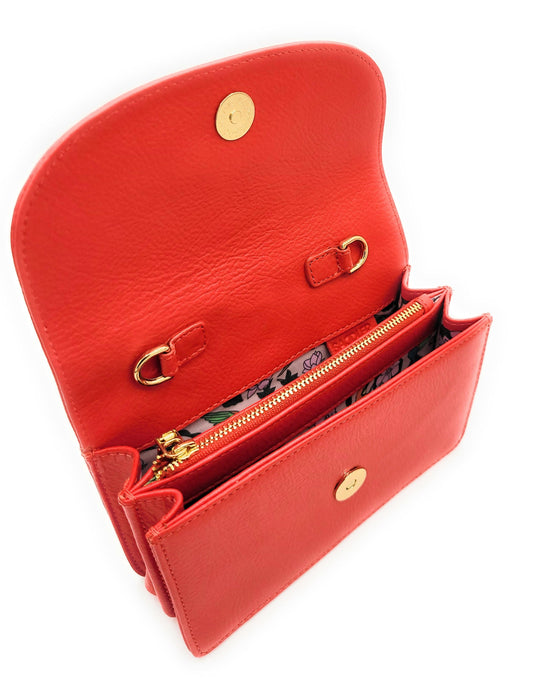 Heidi Leather Designer Clutch