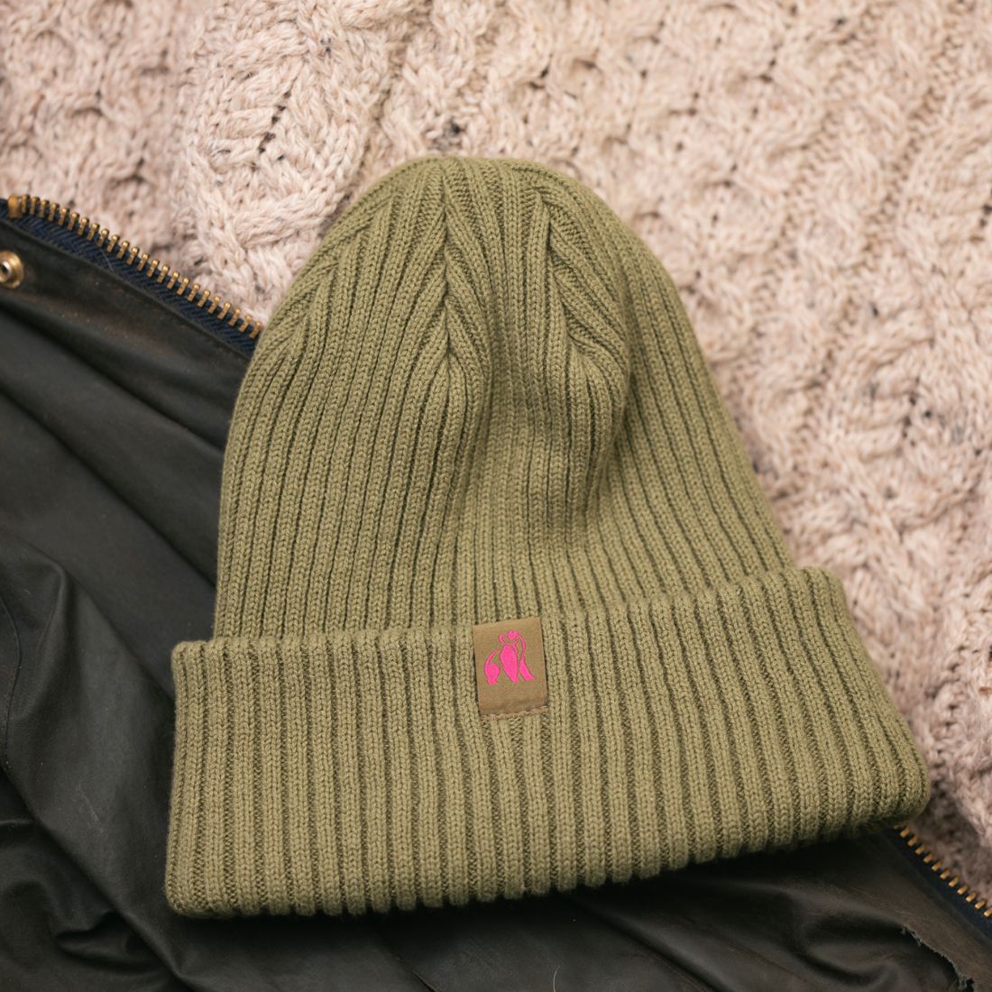 Organic Cotton Beanie – Olive