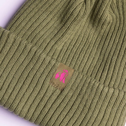 Organic Cotton Beanie – Olive
