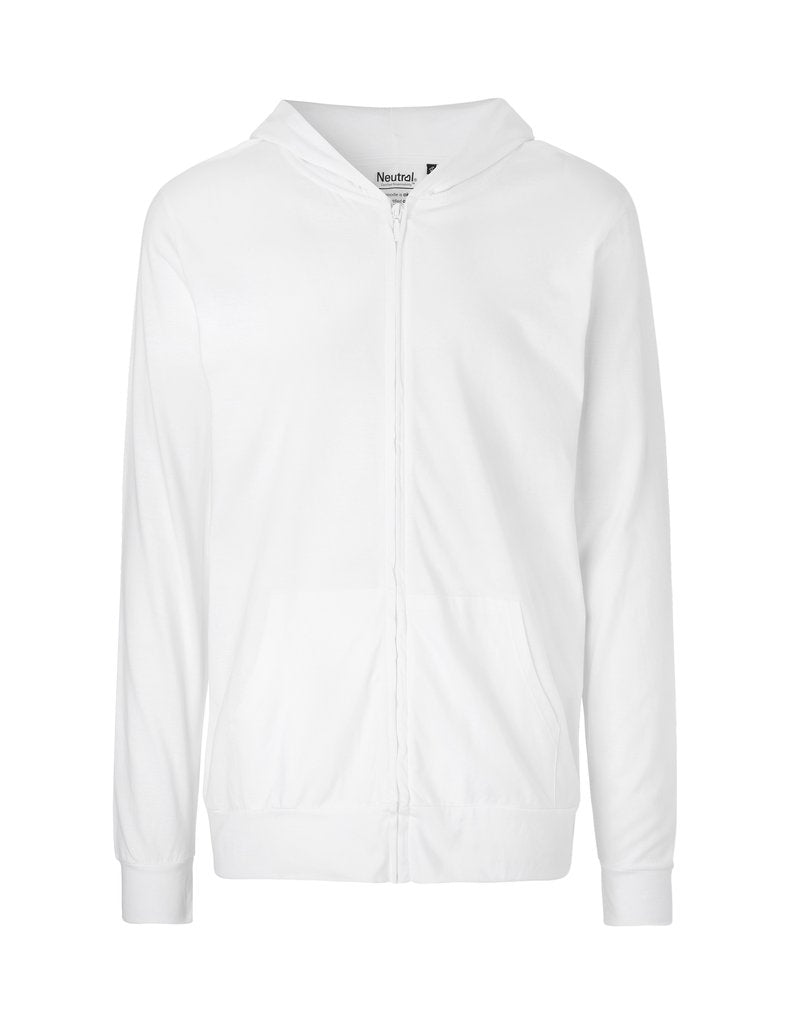 Fairtrade Organic Zipped T-shirt Hoodie: Unisex