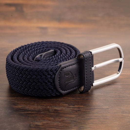 Swole Panda Woven Belt in Navy