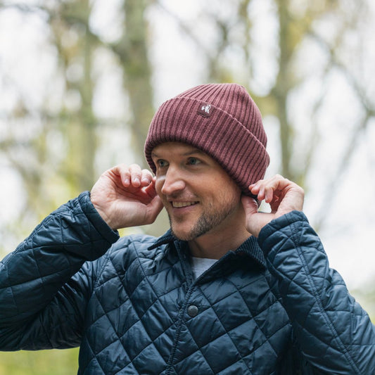 Organic Cotton Beanie – Burgundy