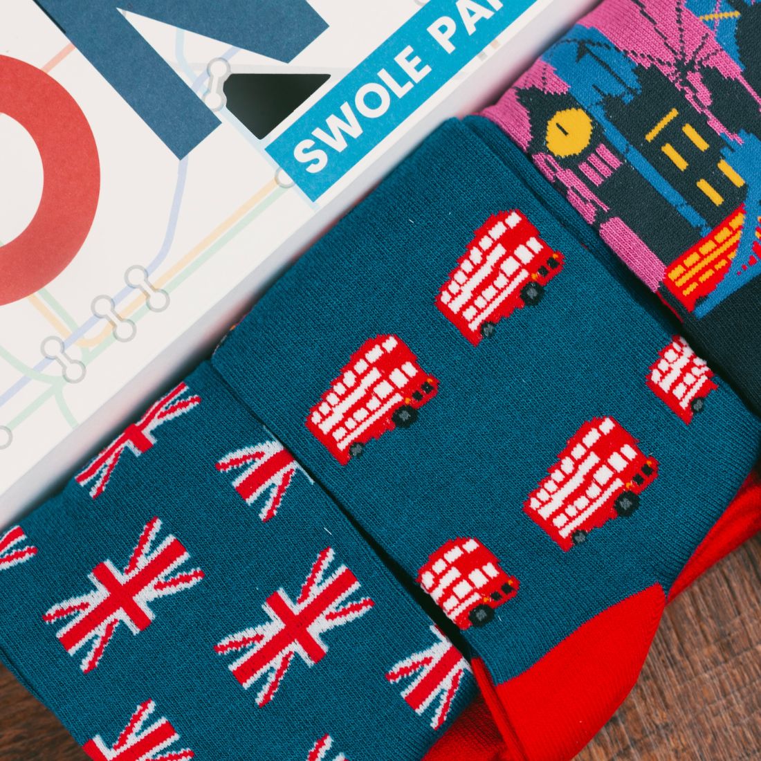 Swole Panda London Bamboo Sock Gift Box — 4 Pairs