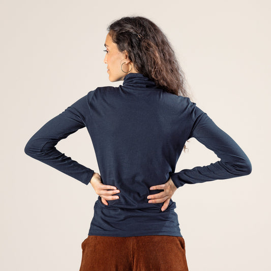Organic Cotton Turtleneck T-Shirt – Womens