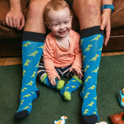 T-Rex Matching Bamboo Socks – Adult & Child