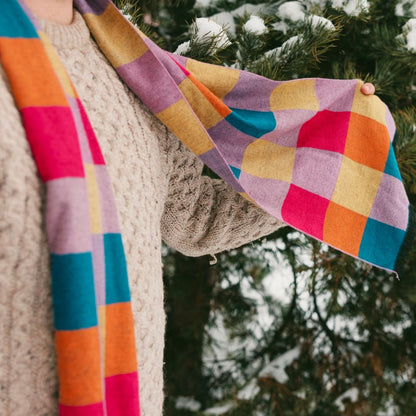 Bamboo Scarf – Bright Check