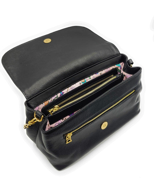 Orla Leather Flapover Handbag