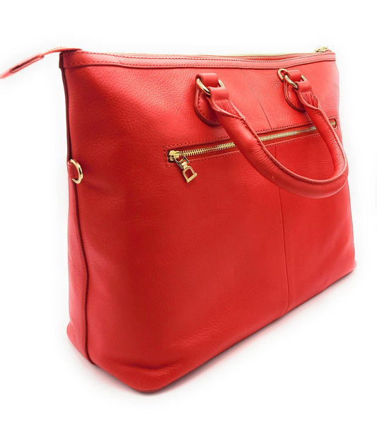 Sienna Leather Designer Tote Bag