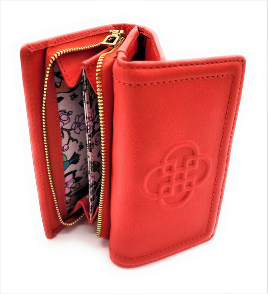 Ruby RFID Leather Wallet - Red