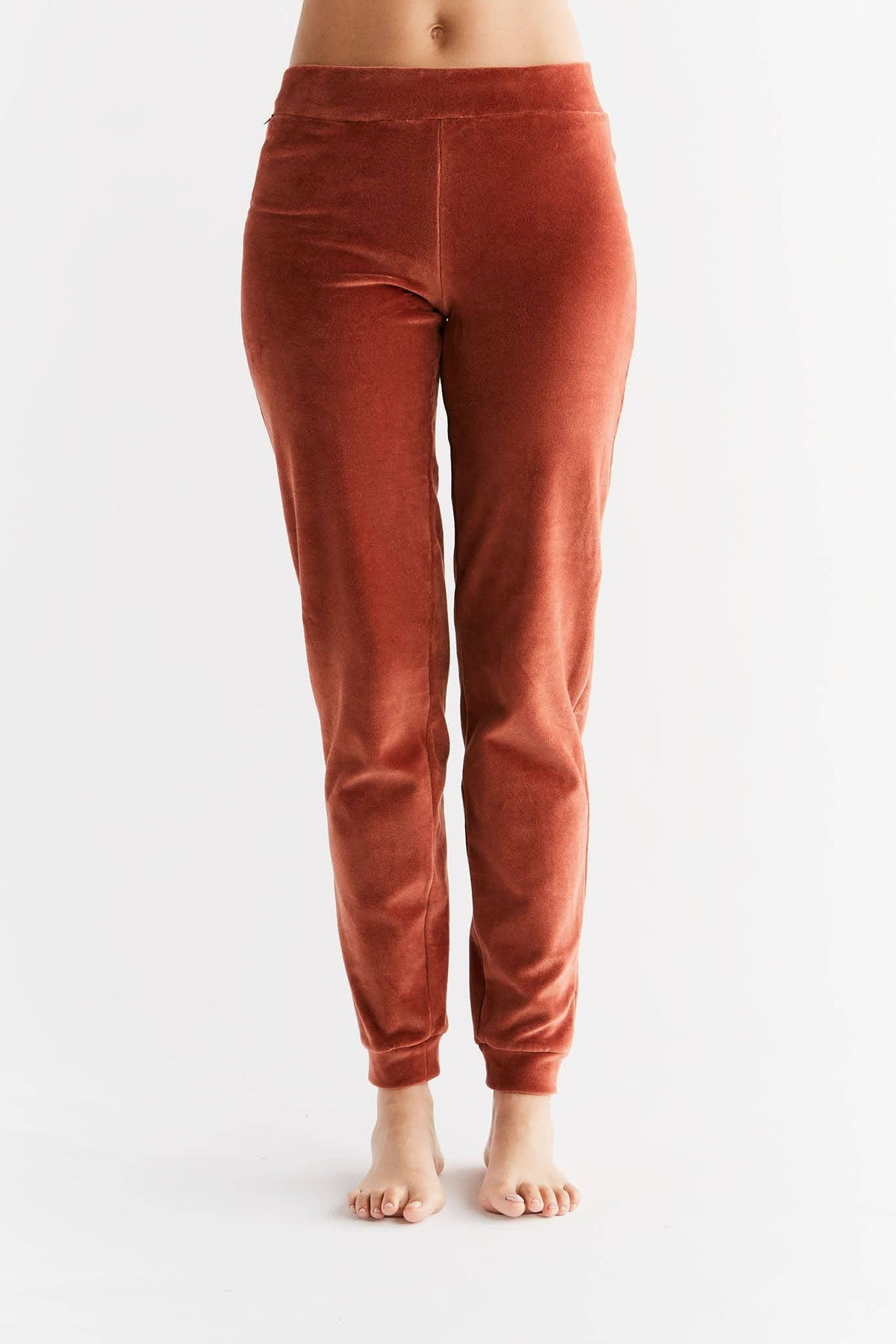 Earth Wardrobe Organic Cotton Soft Fleece Cuffed Sweatpants: Womens