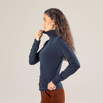 Organic Cotton Turtleneck T-Shirt – Womens