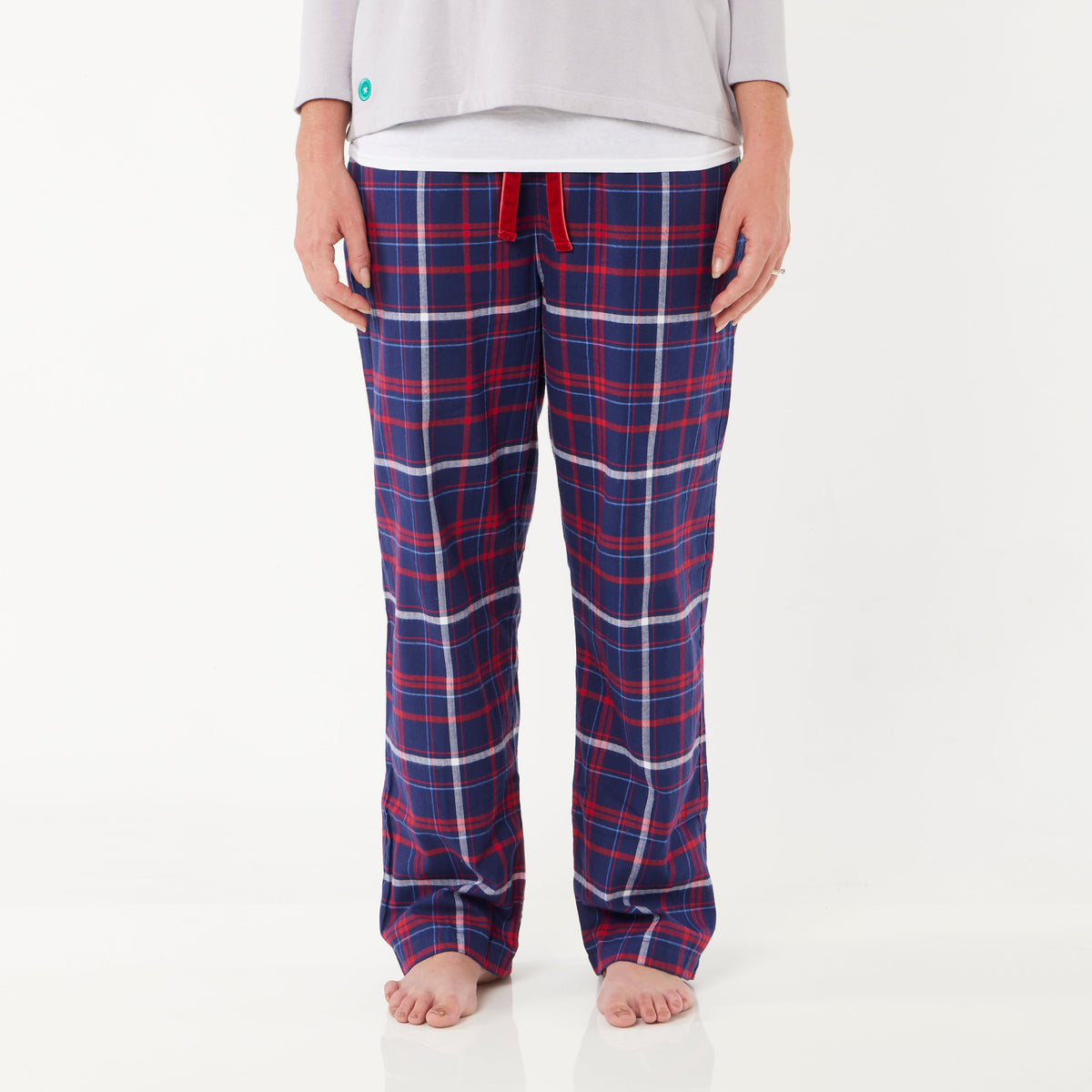 Loungers Women's Organic Brushed Cotton Red Panda Trousers
