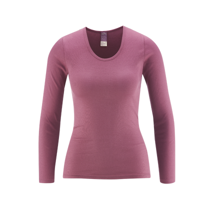 Organic Cotton Thermal Long Sleeve T-shirt: Womens