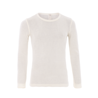 Organic Wool & Silk Long Sleeve T-shirt: Mens