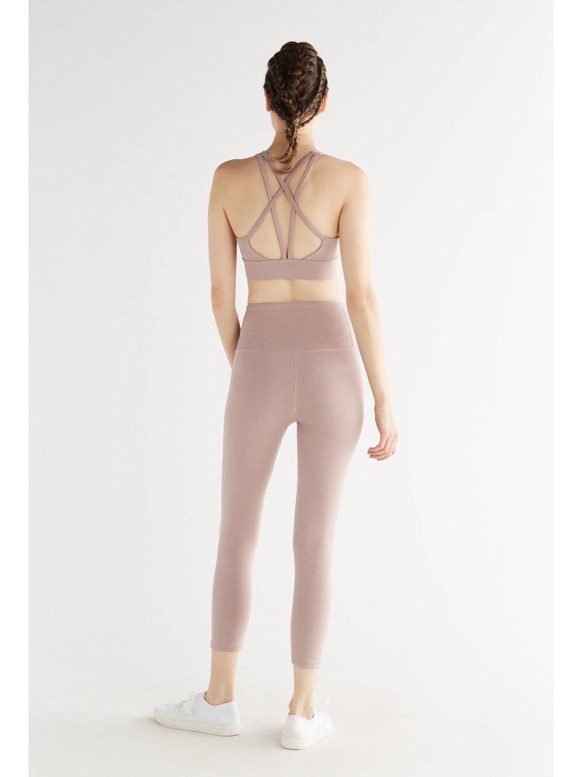 Earth Wardrobe Organic Cotton High-Rise 7/8 Stretch Leggings: Womens