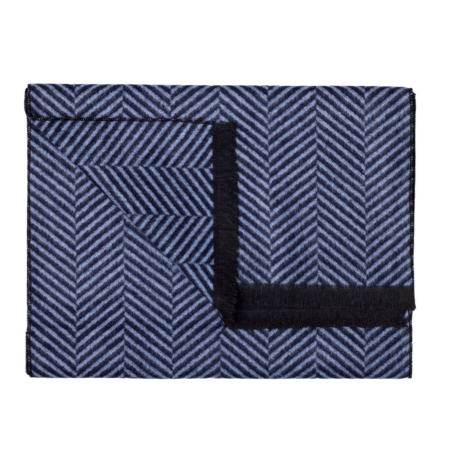 Swole Panda Blue Herringbone Bamboo Scarf