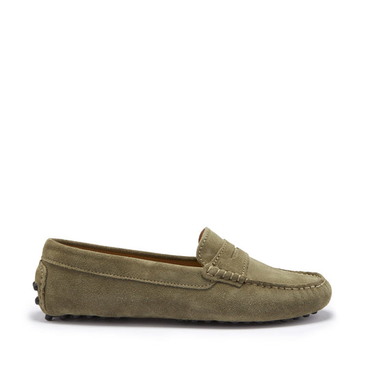 Hugs & Co. Women's Truffle Suede Penny Driving Loafers