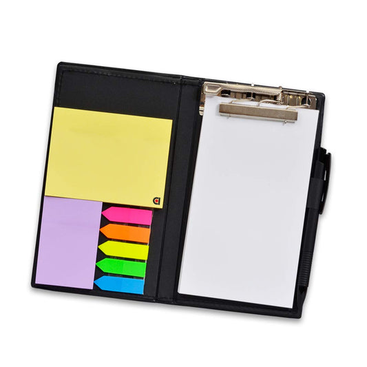 Organizador de escritorio para regalo: notas adhesivas, blocs de notas y portalápices (blanco)