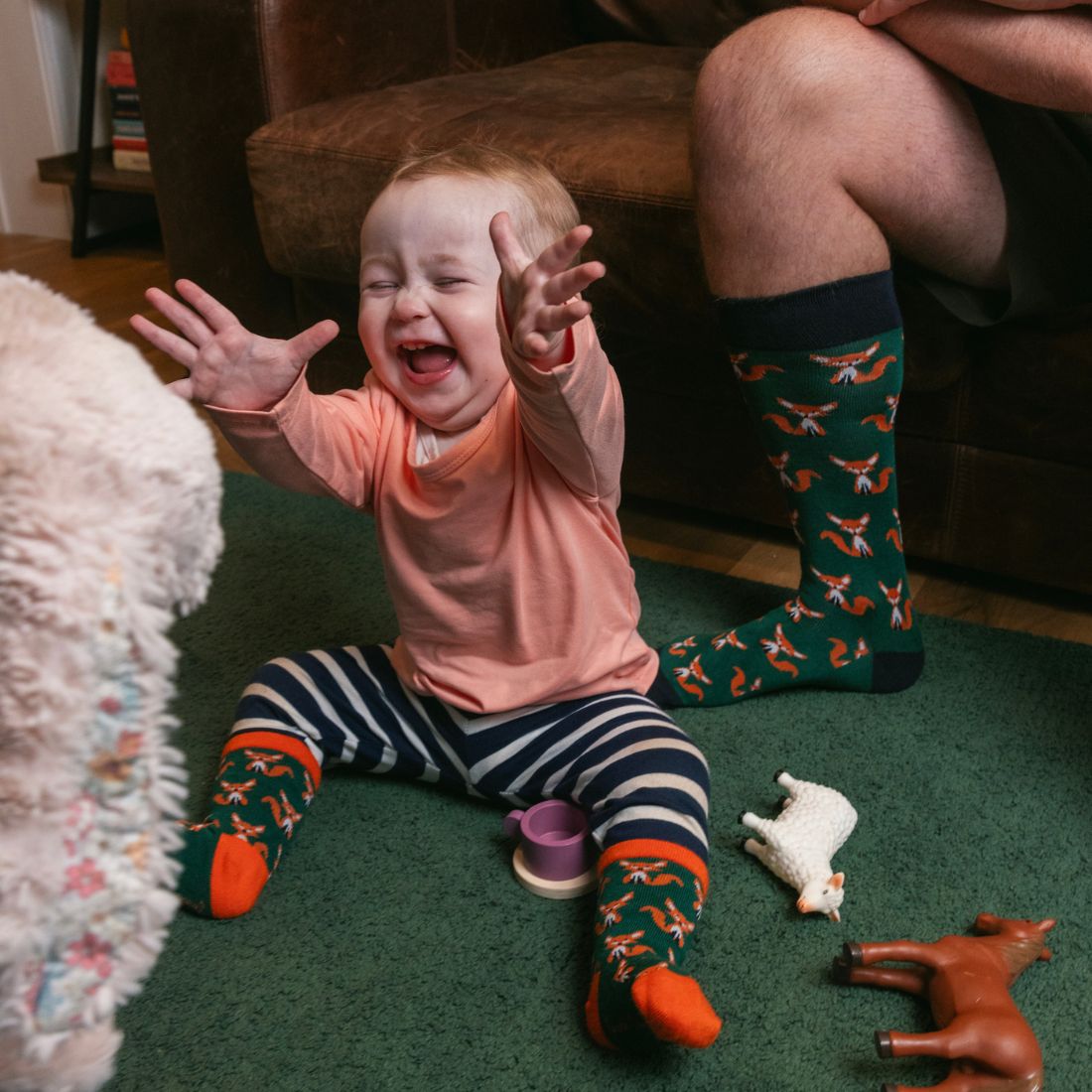 Fox Matching Bamboo Socks – Adult & Child