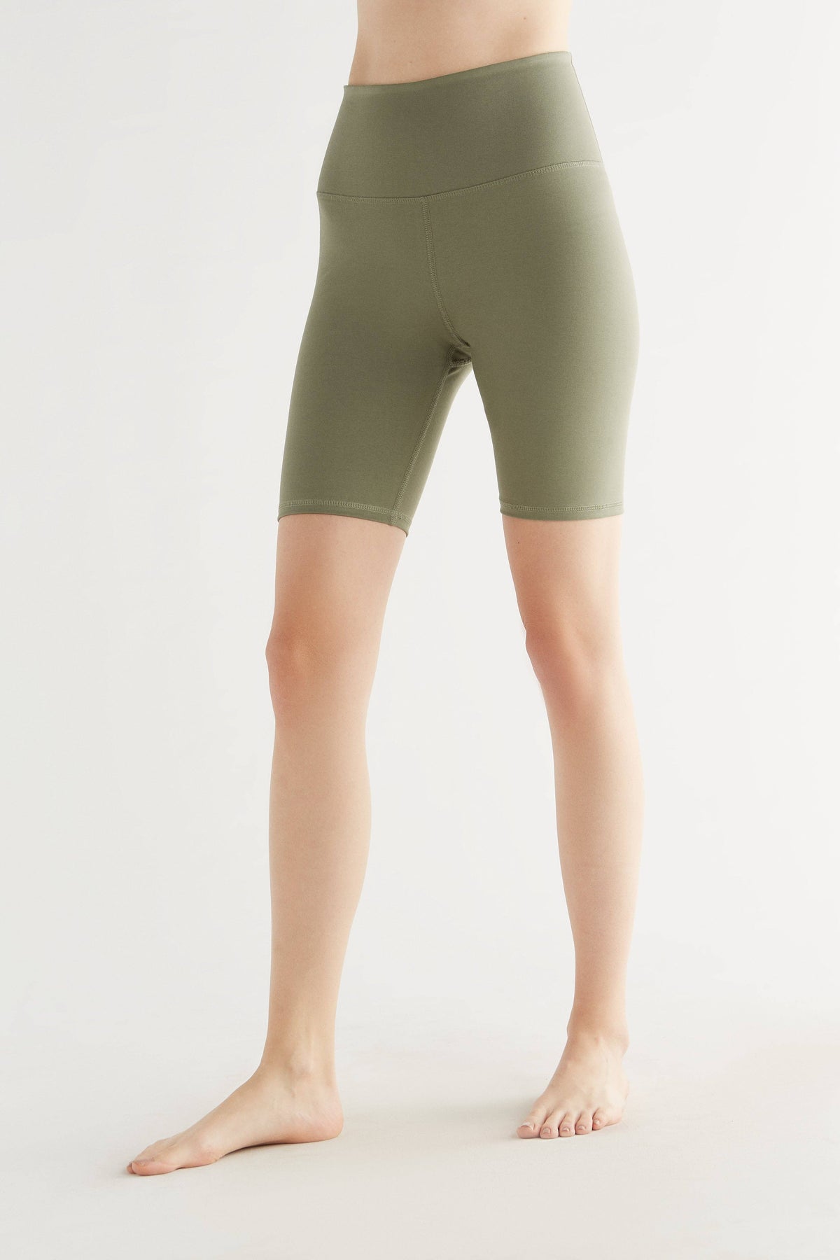 Earth Wardrobe Organic Cotton High-Waisted Stretch Shorts: Womens