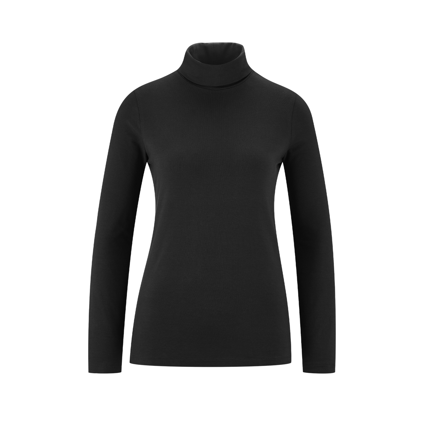 Organic Long Sleeve Stretch Turtleneck T-shirt — Womens