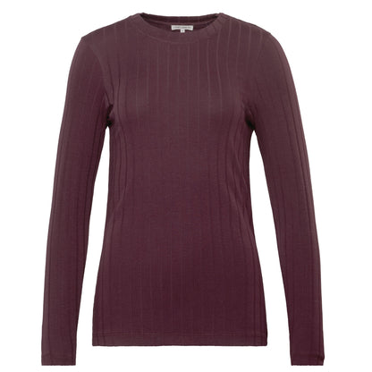 Organic Cotton Ribbed Long Sleeve T-Shirt – Womens