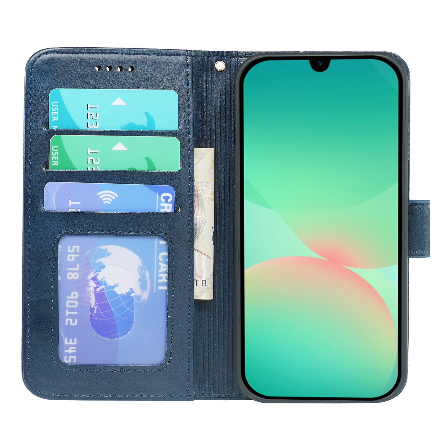 Samsung Galaxy A26 Book Flip Case Leather Wallet