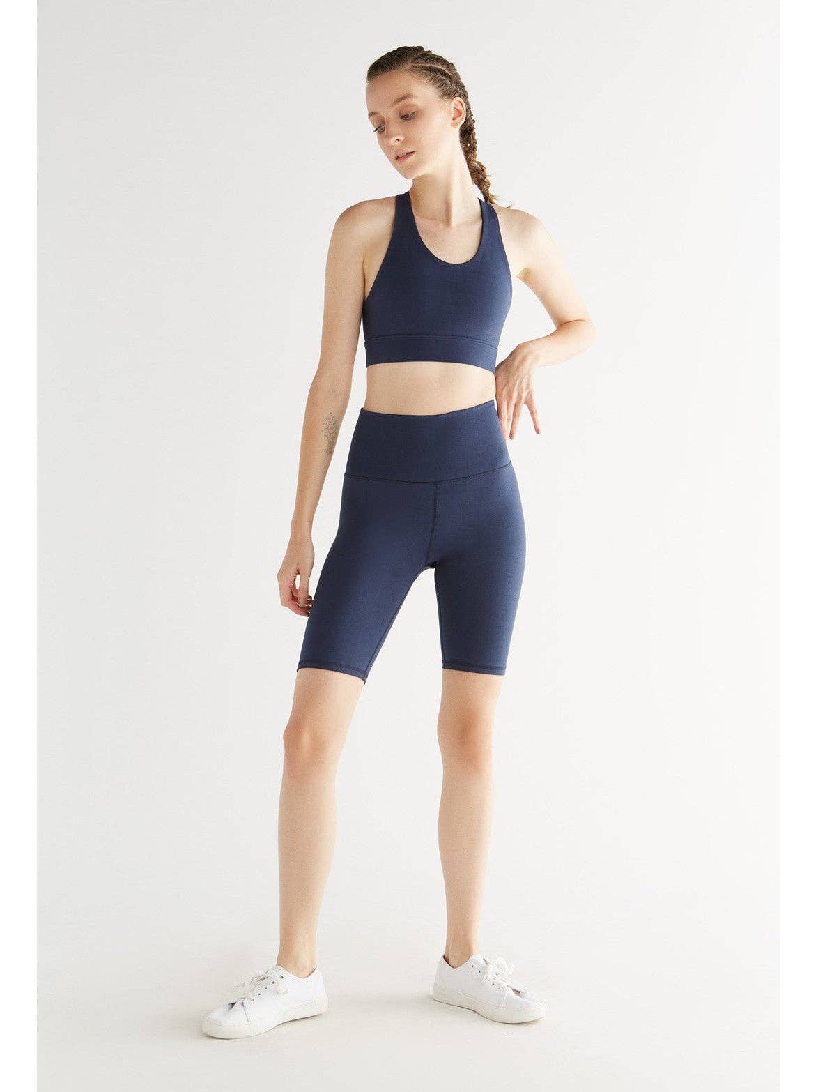 Earth Wardrobe Organic Cotton High-Waisted Stretch Shorts: Womens