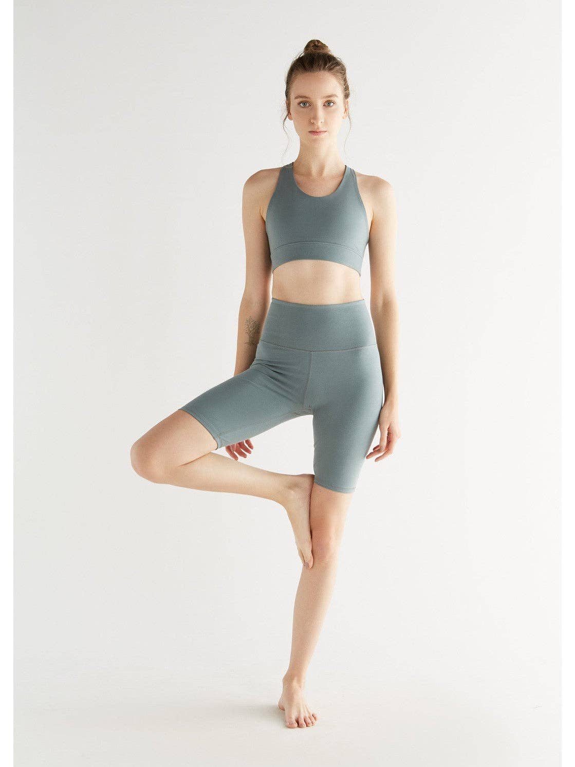 Earth Wardrobe Organic Cotton High-Waisted Stretch Shorts: Womens