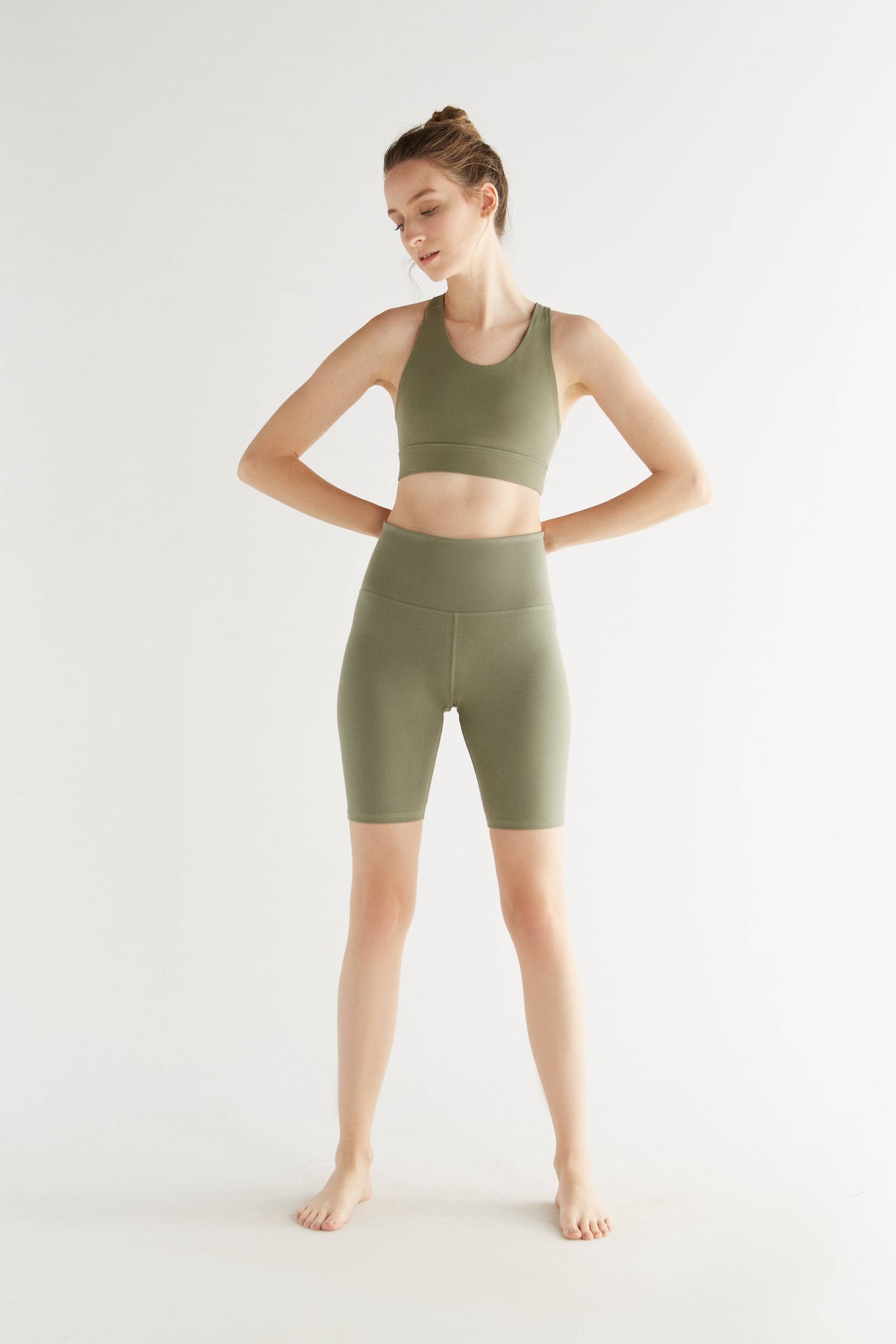 Earth Wardrobe Organic Cotton High-Waisted Stretch Shorts: Womens