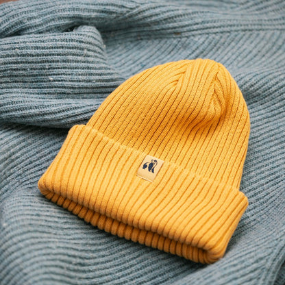 Organic Cotton Beanie – Mustard