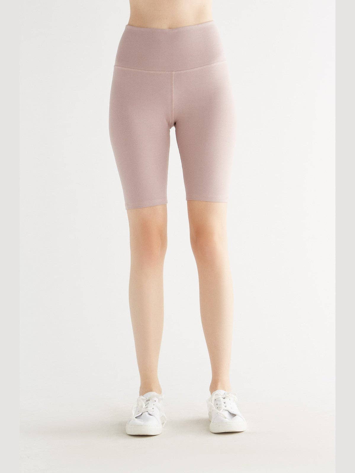 Earth Wardrobe Organic Cotton High-Waisted Stretch Shorts: Womens