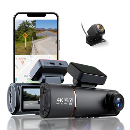4K Dual Lens Dash Cam - Ultra HD Car DVR - Bascora