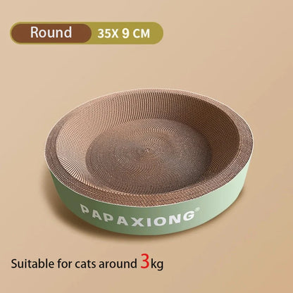 Cat Scratcher and Bed - Round Oval Design - Bascora