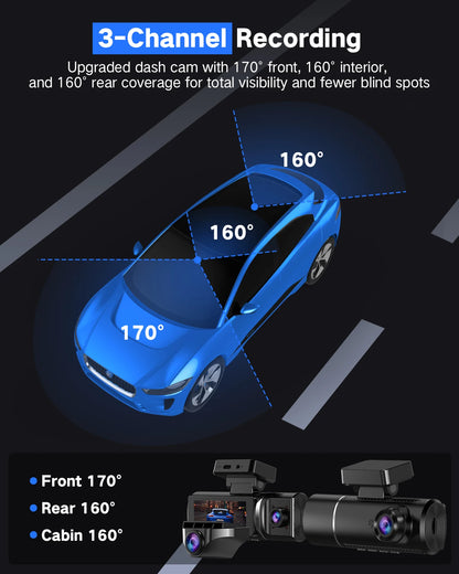 4K Dual Lens Dash Cam - Ultra HD Car DVR - Bascora