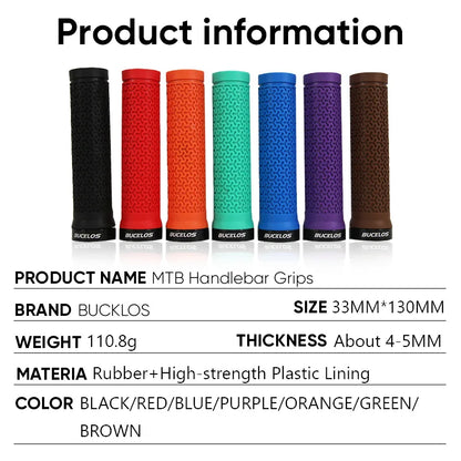 Bicycle Grips - Integrated Rubber Anti-Slip MTB Handlebar - Bascora