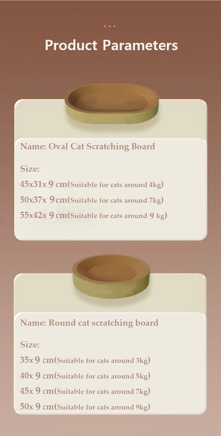 Eco-Friendly Cat Scratcher and Bed Set - Corn Binder Construction