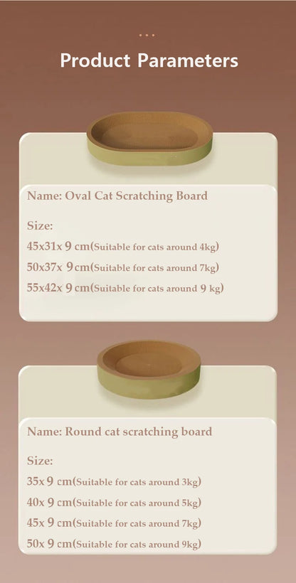 Eco-Friendly Cat Scratcher and Bed Set - Corn Binder Construction - Bascora