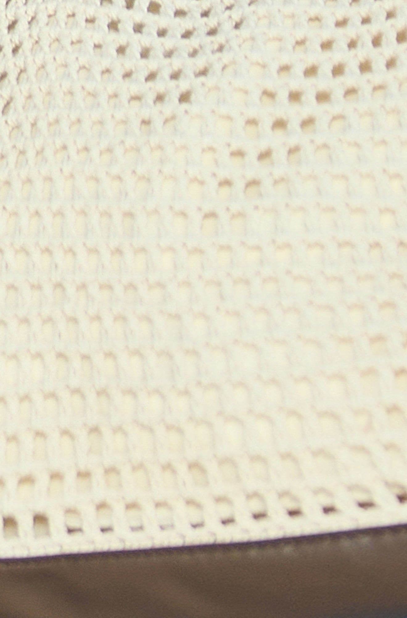 Yumi Ivory Crochet Shoulder Bag – Faux Leather Straps