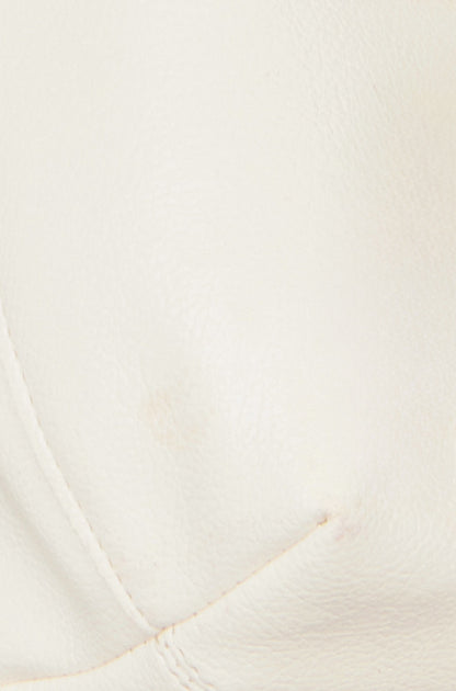 Ivory Shoulder Scoop Bag With Buckle