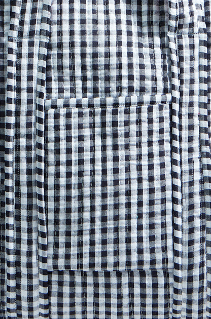 Black Gingham Quilted Shopper Bag